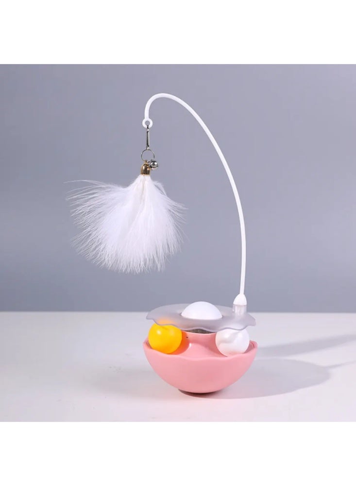 360° Rotating Interactive Cat Toy with Flexible Teaser Wand and Play Balls, Mental Stimulation and Entertainment Toy for Indoor Cats, Balanced Non-Slip Base, Helps Activate Natural Hunting Instincts and Reduce Boredom, Suitable for All Cat Sizes - Image 5