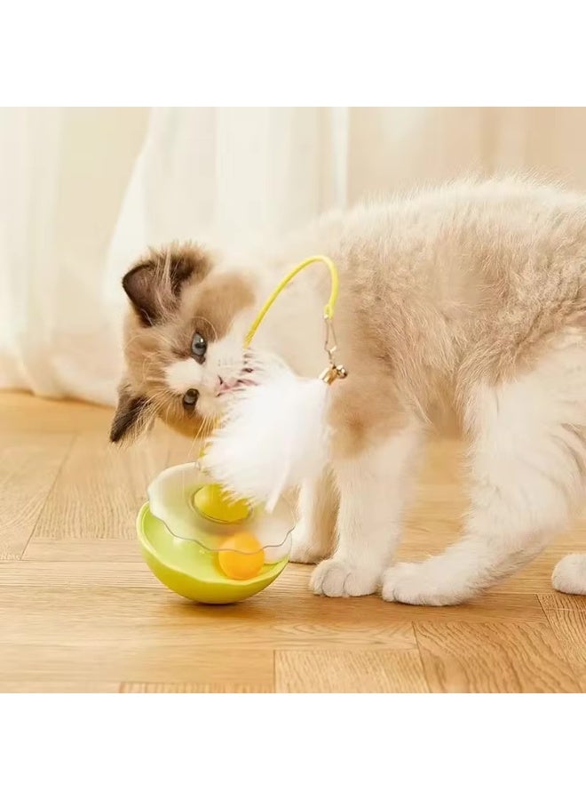 360° Rotating Interactive Cat Toy with Flexible Teaser Wand and Play Balls, Mental Stimulation and Entertainment Toy for Indoor Cats, Balanced Non-Slip Base, Helps Activate Natural Hunting Instincts and Reduce Boredom, Suitable for All Cat Sizes - Image 3