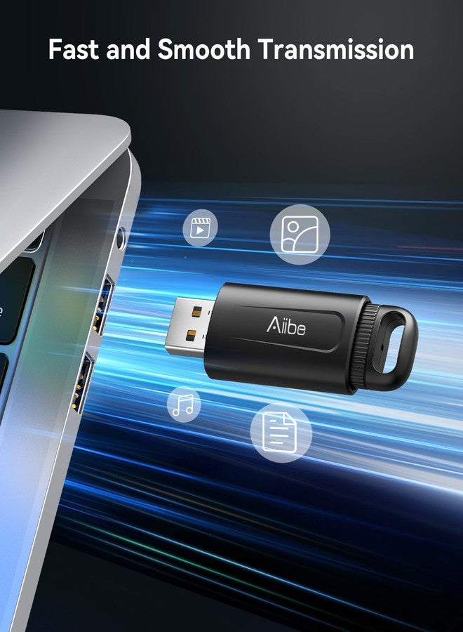Aiibe 128GB USB Flash Drive 2 Pack 128GB Flash Drives Thumb Drive USB 2.0 Memory Stick Zip Drive Jump Drive 128GB USB Drive with Keychain (128GB, Black and Red) - Image 4