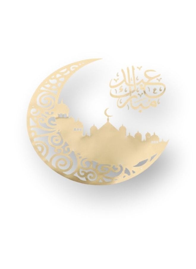 جرافيتي ريزن استيكر عيد مبارك مع هلال و مسجد مقاس 24.24  - Image 1