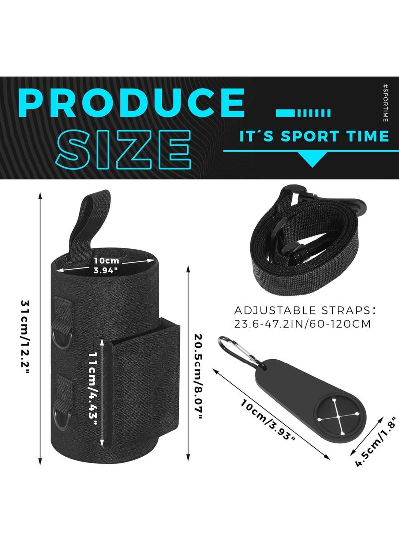 MJZ Magnetic Water Bottle Holder Gym Water Bottle Carrier Bag Sling Bag with Phone Pocket Water Bottle Pouch Sleeve with Silicone Towel Buckle and Sling for Men Women Gym Accessories Organizer Crossbody Fitness Gym Pouch - Image 3