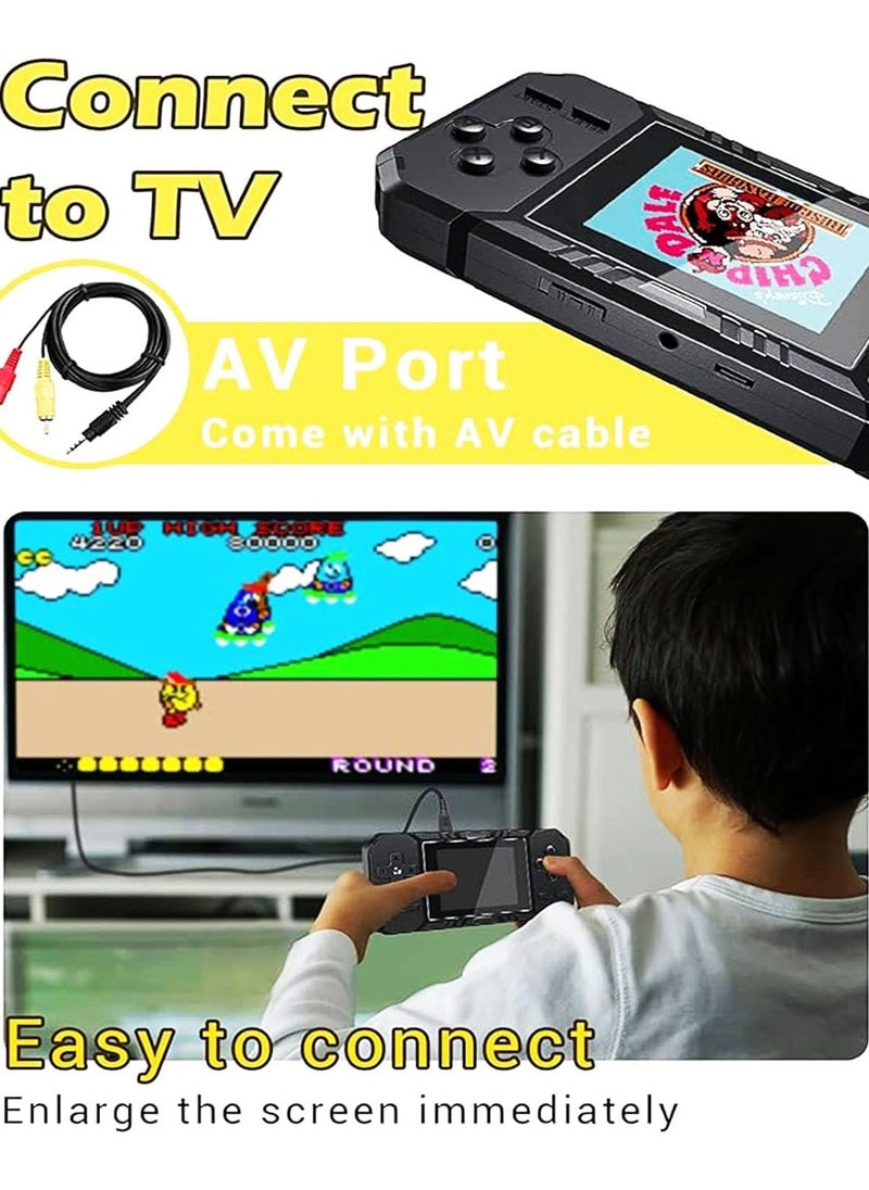 Retro Mini Handheld Game Console, 520 Classic Games, 3.0 inch Screen, Rechargeable Battery, Portable, TV Connectivity