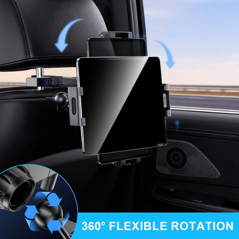 Azushwer Car Tablet Holder - 360° Rotating Back Seat Mount for iPad, Samsung, Switch, Kindle, and Cellphones - Image 4