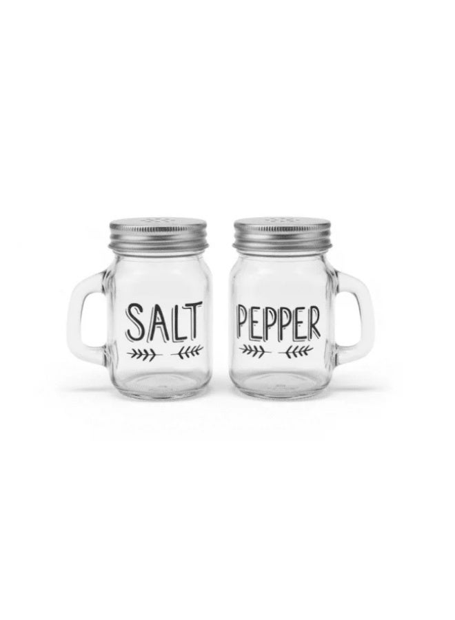 Danny Home Salt & Pepper Shaker Set – Mason Jar Design 120ml (2 Pieces) - Image 2