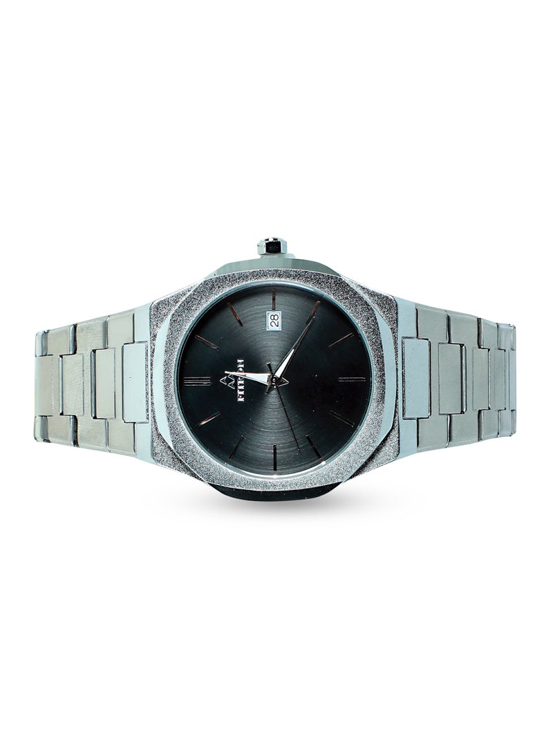 Fitron Men’s Wrist Watch with Black Dial and Date - Image 2