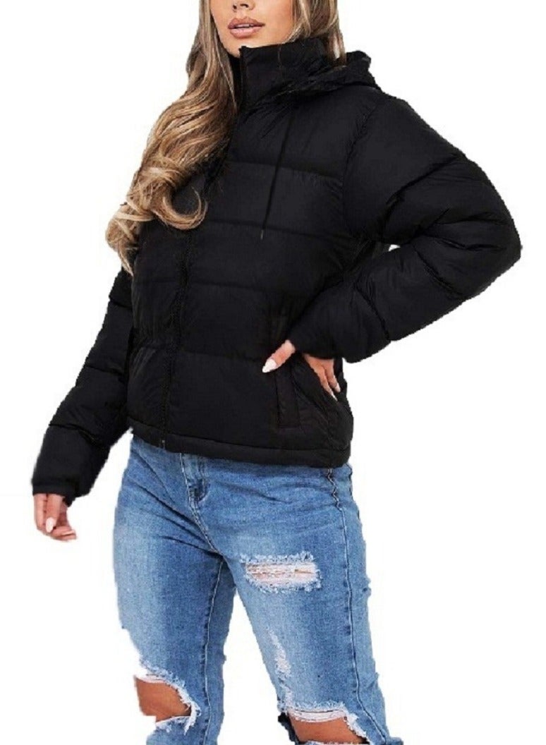 general Winter Puffer Down Jacket Long Sleeve Zipper with Removable Hood - Image 2