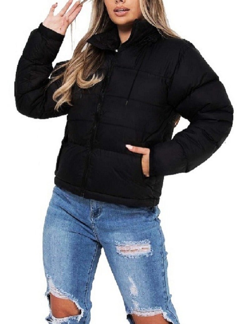 general Winter Puffer Down Jacket Long Sleeve Zipper with Removable Hood - Image 3