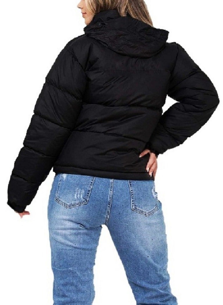 general Winter Puffer Down Jacket Long Sleeve Zipper with Removable Hood - Image 4