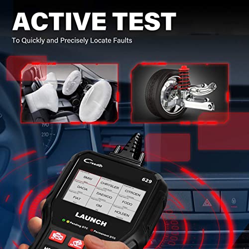 Launch ماسح ضوئي OBD2 من Launch CR629 أداة فحص 2025 مع إعادة تعيين زيت/خدمة BMS + بيانات حية، قارئ رموز تشخيص OBDII كامل للمحترفين لقراءة/مسح DTCs تحديث مجاني مدى الحياة - Image 2