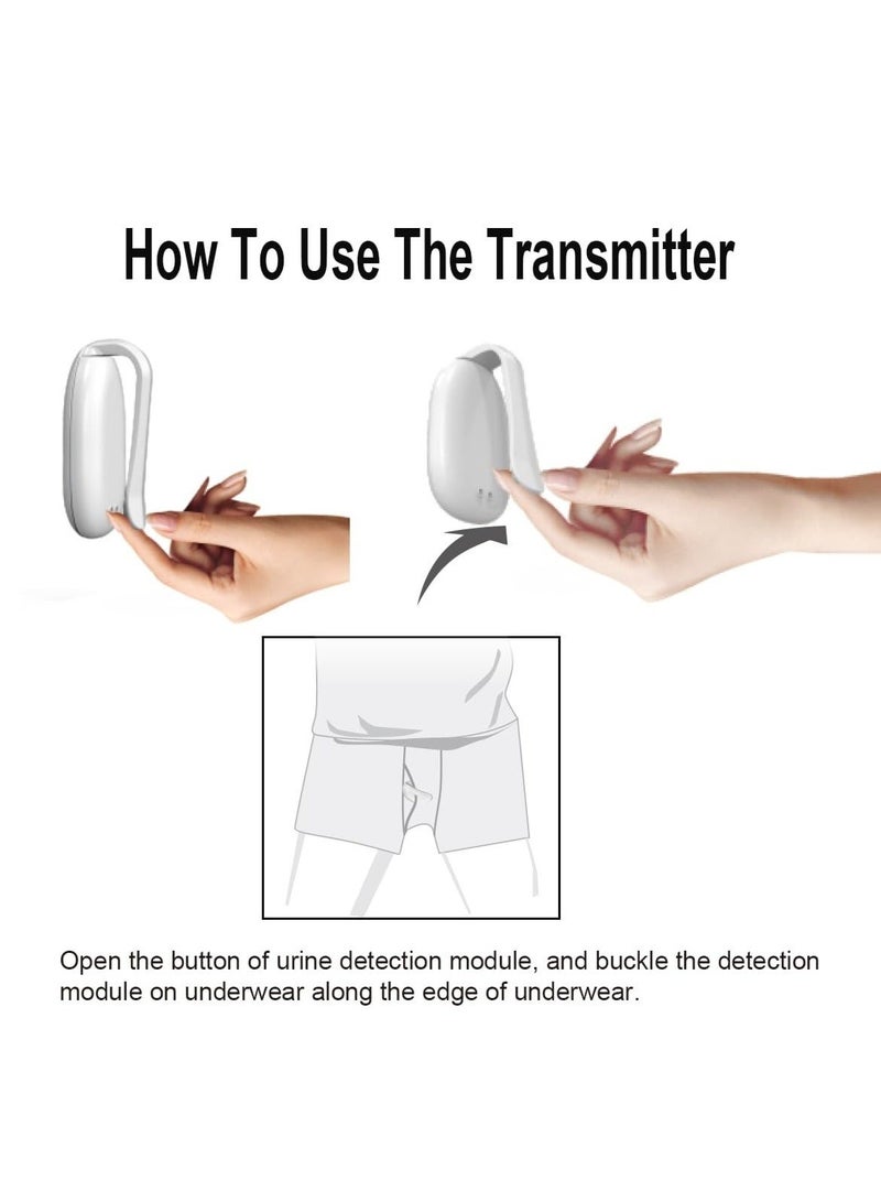 والالا نظام إنذار التبول اللاإرادي، جهاز إنذار التبول اللاإرادي القابل لإعادة الشحن عبر USB مع صوت واهتزاز قوي، جهاز استشعار سلس البول اللاإرادي مع 3 أوضاع تذكير للأطفال والبالغين وكبار السن - Image 3