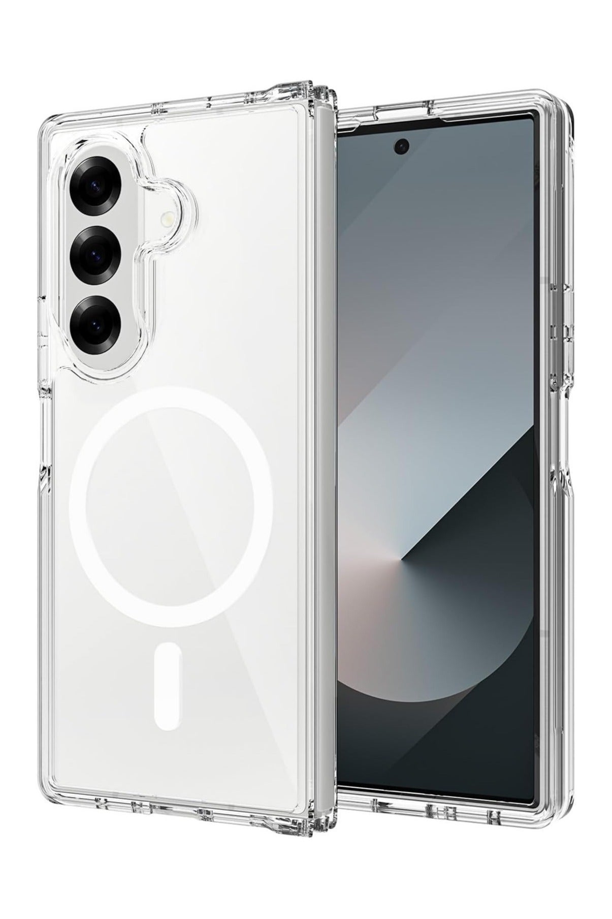 PROTECT Magnetic Clear Case for Samsung Galaxy Z Fold 7 | Dual-Layer Shock Protection | Snap-On Design | Wireless Charging Compatible | Model: MSFLD7