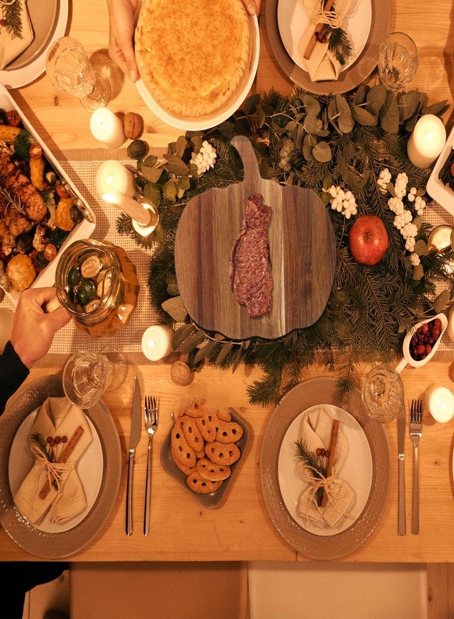 جارنيك لوح تقطيع خشبي على شكل يقطينة من جارنيك، صينية تقديم على شكل يقطينة للهالوين، لتزيين المطبخ، طبق للهالوين وعيد الشكر للخضراوات والفواكه والخبز والستيك. - Image 4