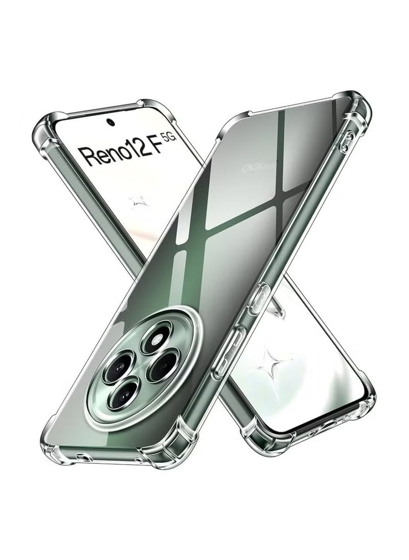ماركة غير محددة - جراب شفاف ضد الصدمات متوافق مع هاتف Oppo Reno 12F 4G / Oppo Reno 12F 5G / Oppo Reno 12FS - Image 1