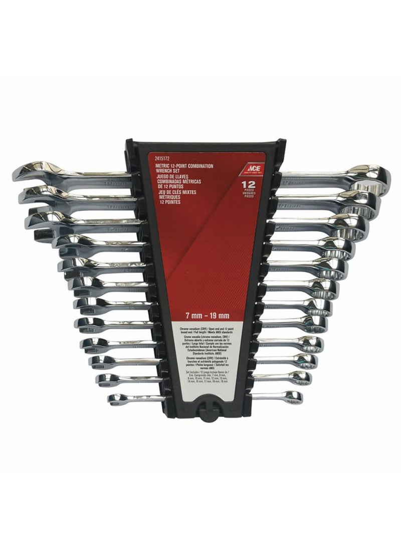 ACE Metric Combination Wrench Se12 Piece