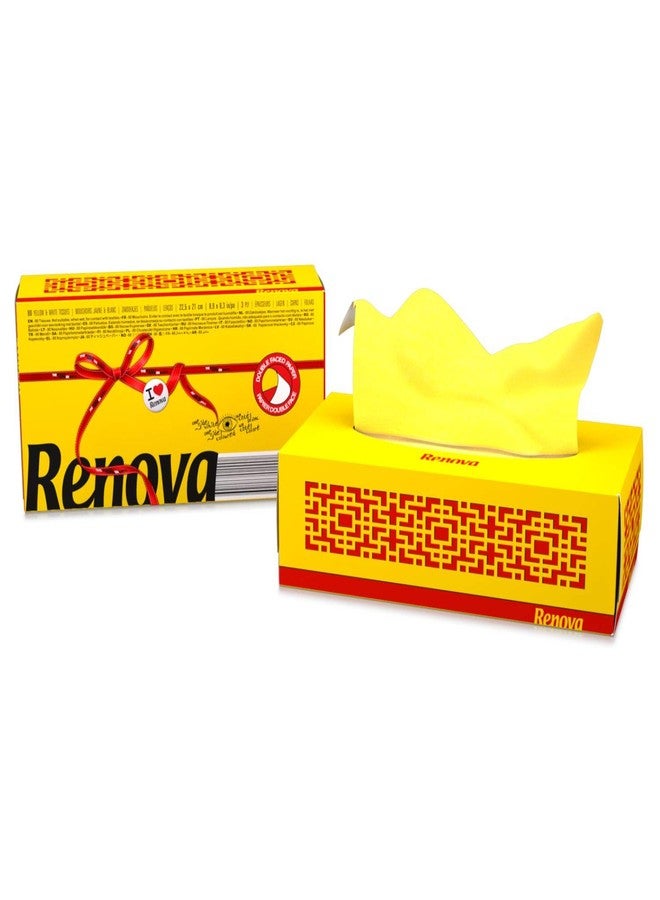 Renova Paper Facial Tissues - Yellow , 3 Ply , Extra-soft , Double Faced Tissues With One Side White , First Time In INDIA. - Image 3