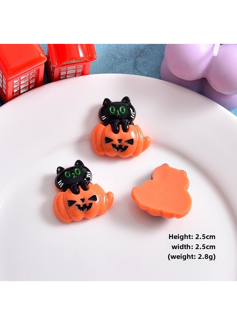 New Pumpkin Skull  Resin Charms DIY Black cat Pumpkin