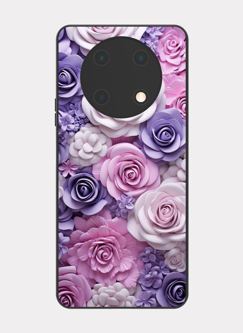 PXLAAT Huawei Y90 case cover Flowers - Image 1