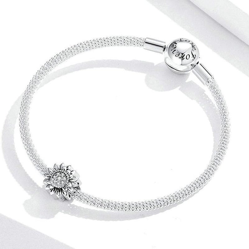 LAMOONY Sunflower Charm 925 Sterling Silver Sun Charm Flower Charm Love Gift Charm for Pandora Charm Bracelet (Sunflower A) - Image 5