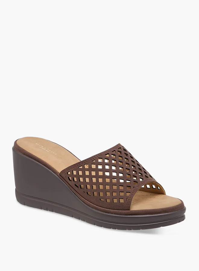 فلورا بيلا من شو إكسبرس Cutout Detail Slip-On Sandals with Wedge Heels
