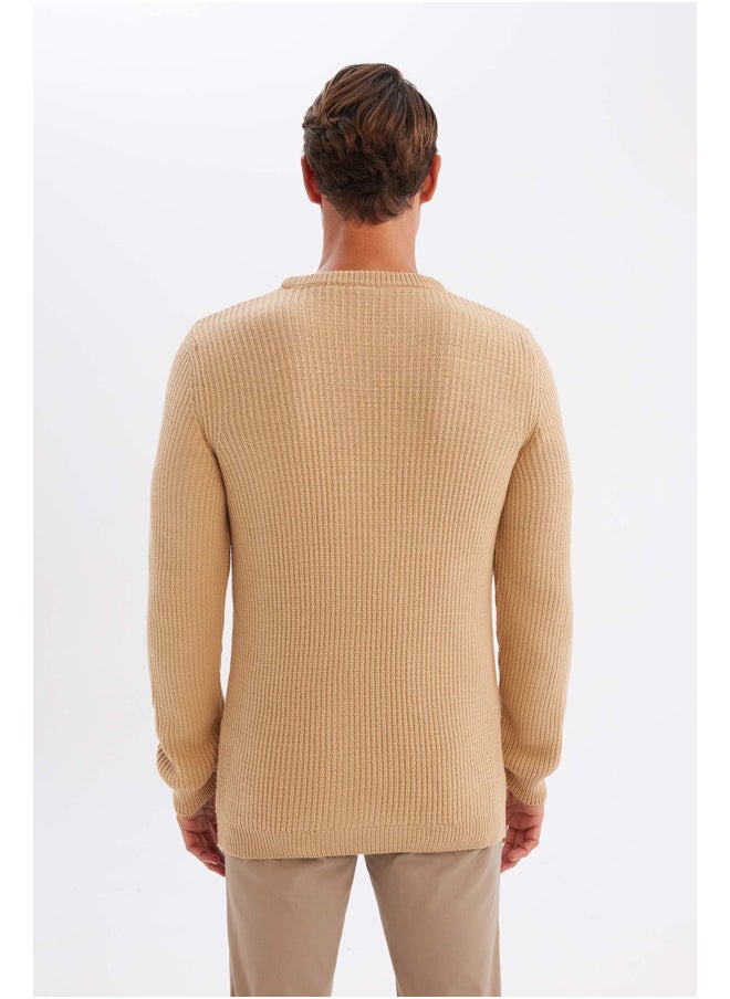 DeFacto - Man Tricot Standart Fit Crew Neck Long Sleeve Pullover - Image 1