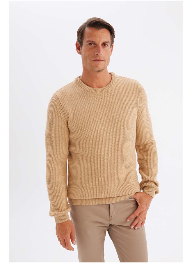 DeFacto - Man Tricot Standart Fit Crew Neck Long Sleeve Pullover - Image 1
