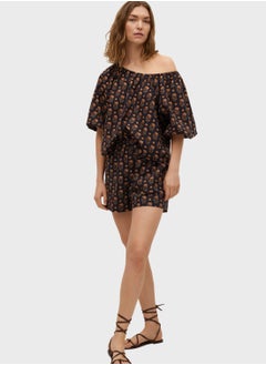 Balloon Sleeves Off Shoulder Top
