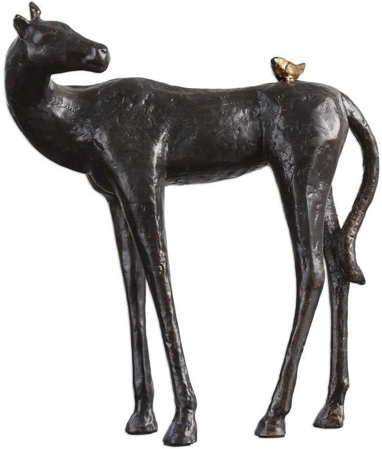 Uttermost Hello Friend  875 inch Horse Sculpture  875 inches Wide by 388 inches deep - Image 1