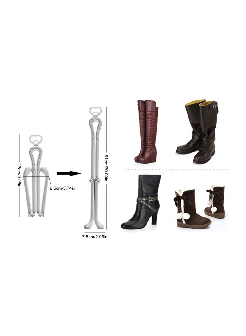 SOLARAE Boot Stay Boot Tree, 3Pack Shaft Boot Shapers for Knee High Tall Boots Great Support Form Shaping Inserts Folding Boot Shaper Stands Boots Knee High Shoes Clip Support Stand for Womens and Mens - Image 2