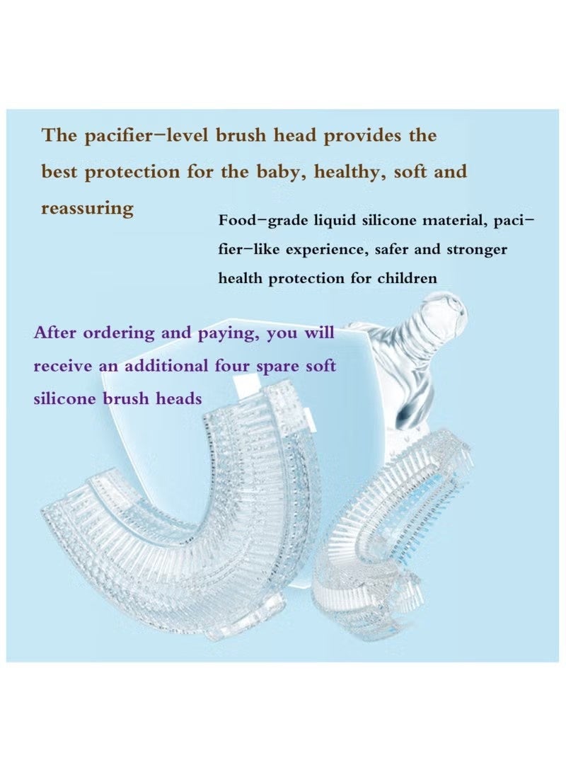 2 Pieces U-Shaped Toothbrush Kids, Manual Whole Mouth for Age 2-6, 360° Oral Teeth Cleaning Design - Image 3