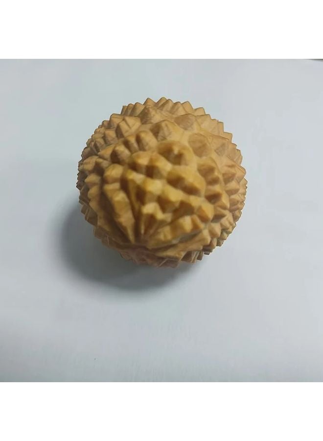 Yellow Cypress Wood Hand Massage Ball 1 77 Inch for Relaxation Yoga Meditation Fitness - Image 1