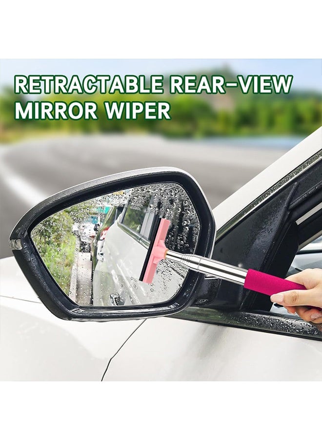 Bukela Car Side Mirror Squeegee, Retractable Telescopic Mirror Wiper, Anti-Fog & Water Cleaning Tool for Rainy & Foggy Weather, Extendable 98cm Handle, Portable Auto Mirror Cleaner - Image 3