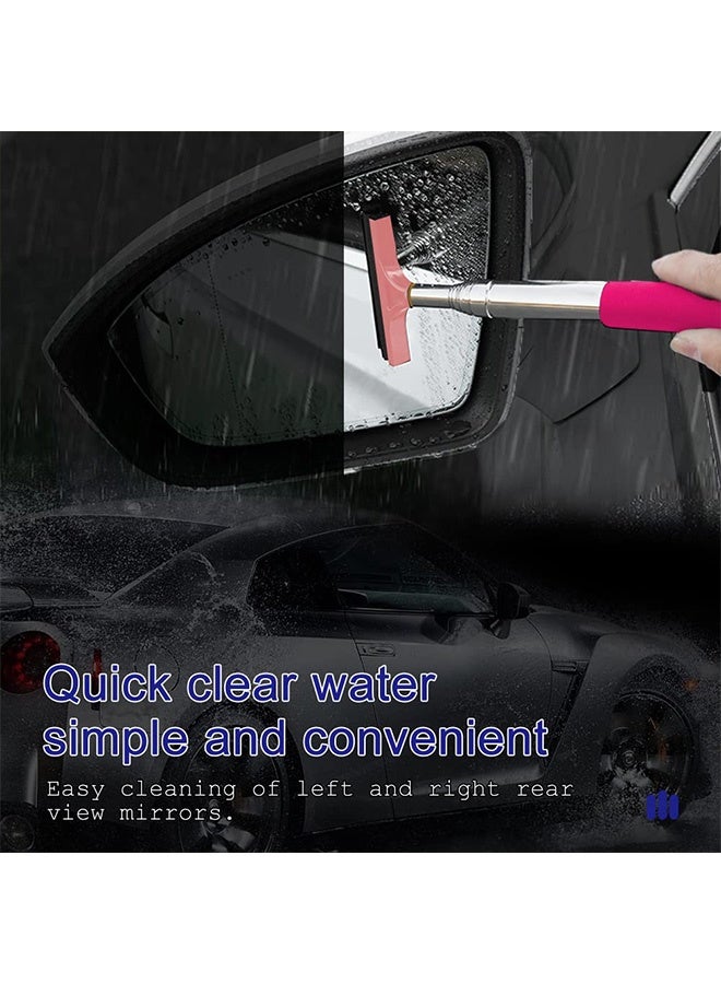 Bukela Car Side Mirror Squeegee, Retractable Telescopic Mirror Wiper, Anti-Fog & Water Cleaning Tool for Rainy & Foggy Weather, Extendable 98cm Handle, Portable Auto Mirror Cleaner - Image 5