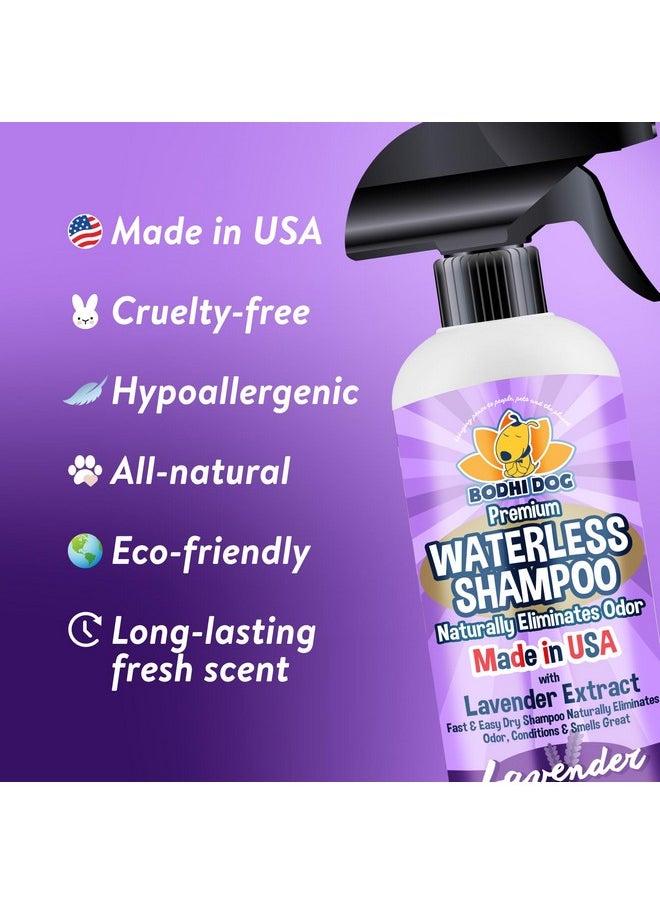 Bodhi Dog - Waterless Shampoo | Natural Dry Shampoo For Dogs Or Cats | Neutralizes Pet Odor | No Rinse Required | Made With Natural Extracts | Vet Approved Made In Usa (Lavender, 17 Fl Oz) - Image 1