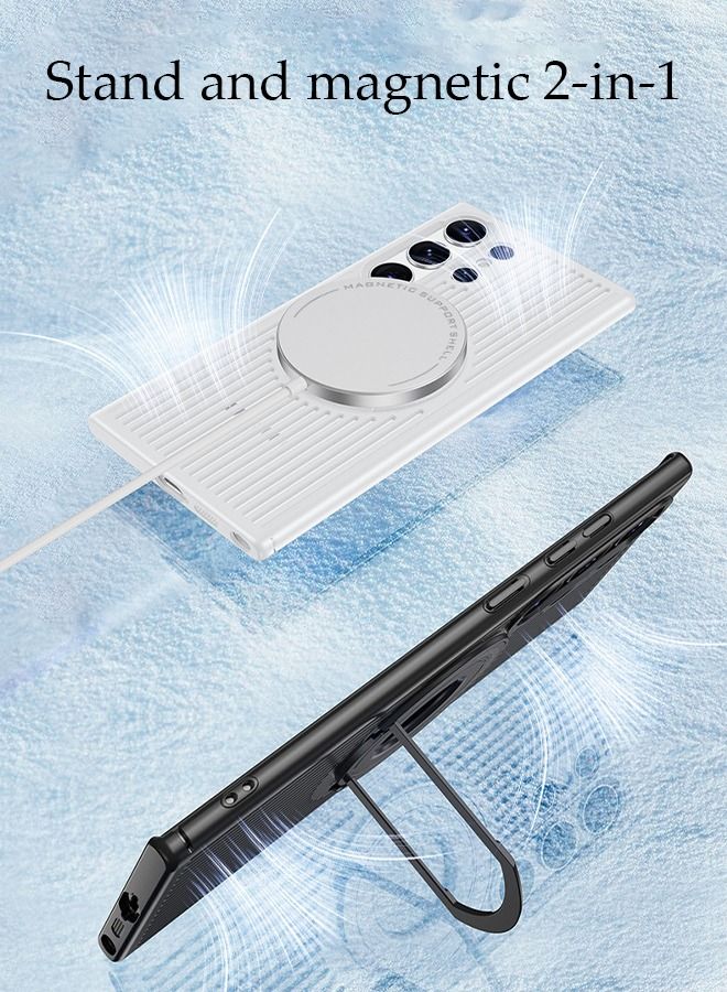 DUNISO Samsung Galaxy S23 Ultra Phone Case 6.8" Full Body Protective Phone Cover Anti-fall Anti-fingerprint Phone Case With Magnetic Standand Camera Protector for Galaxy S23 Ultra 5G Phone Case - Image 5