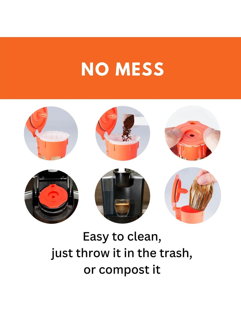 KASTWAVE Disposable Coffee Filters for K-Carafe Reusable Filters, Reusable Filter Includes Reusable Filter and Coffee Scoop, Paper Disposable Coffee Filter for Keurig K-Carafe (White 100 Count) - Image 5