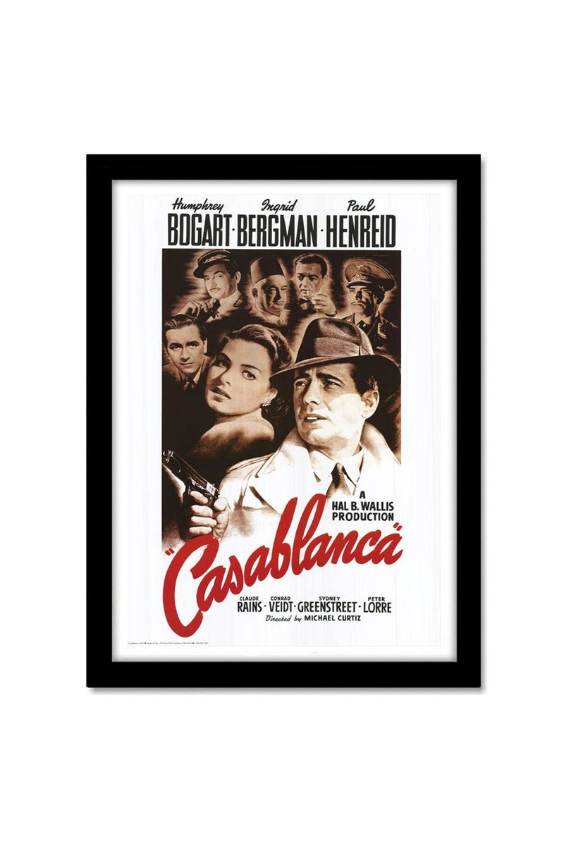GRAY WALL Casablanca Framed Movie Poster - Image 1