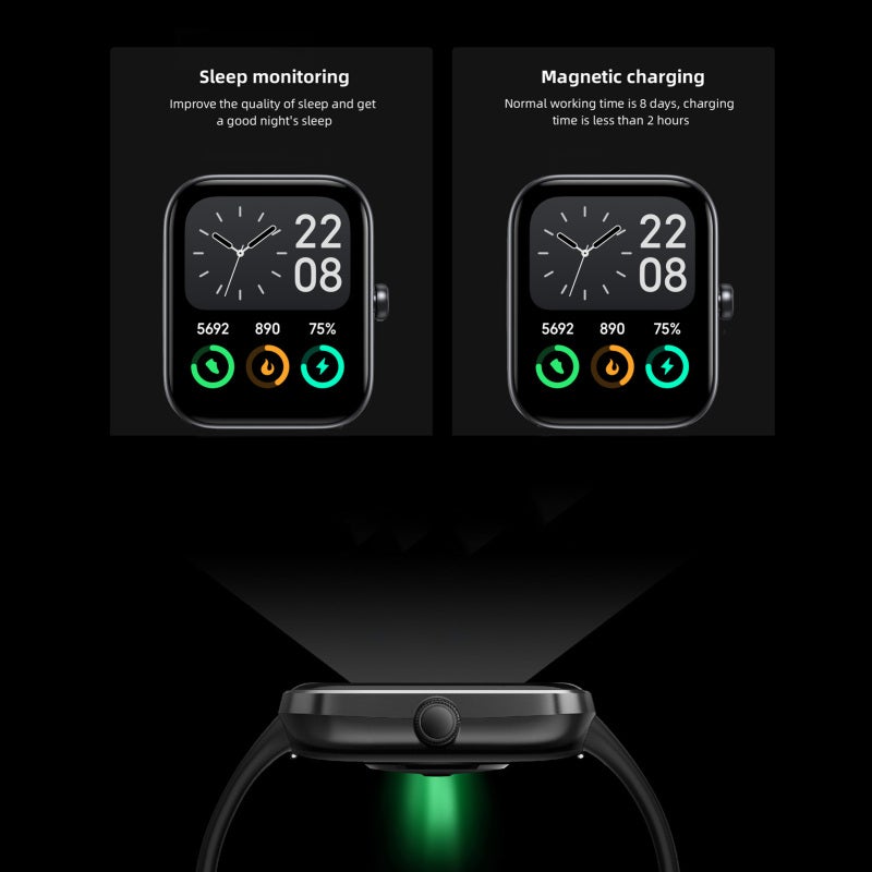 Smart Watch 1.8Inch Full Touch Screen - IP68 Waterproof Sports Watch for Outdoor Indoor Fitness Daily Use Health Monitoring - Image 5