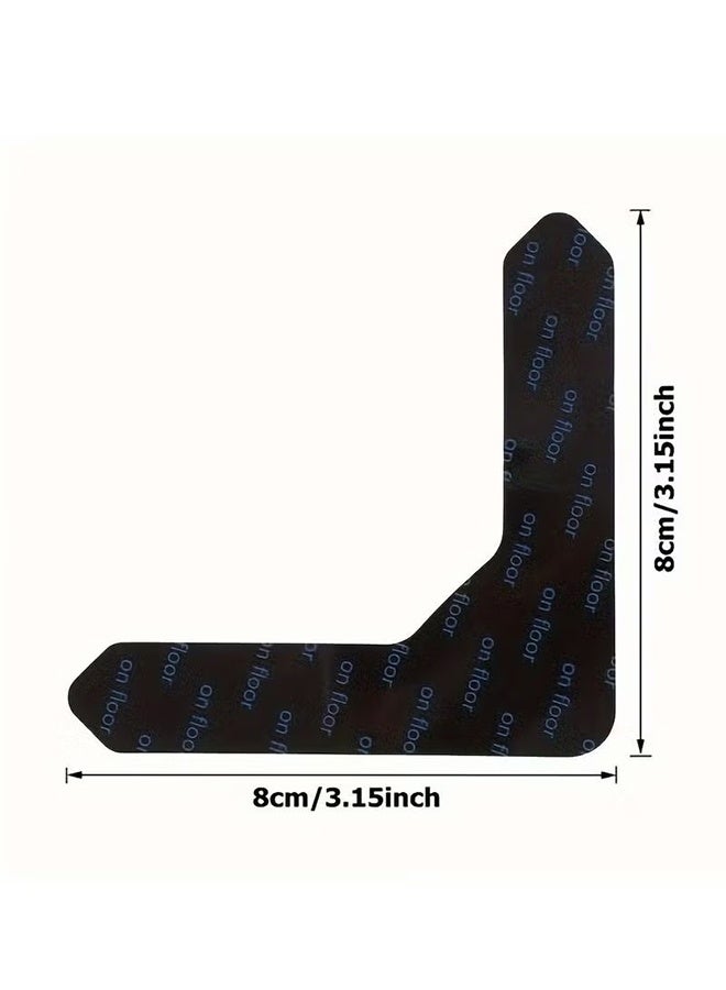 YJ 10pcs Reusable Carpet Stickers, Non-Slip Washable Rug Stickers, Hardwood Corner Carpet, Prevent Rugs From Moving And Rolling Edges, U-shape Carpet Sticker - Image 2