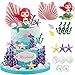 RASSLISA 16 PCS Mermaid Cake Toppers for Mermaid Under the Sea Themed Birthday Wedding Baby Shower Party Decorations Supplies - Image 3