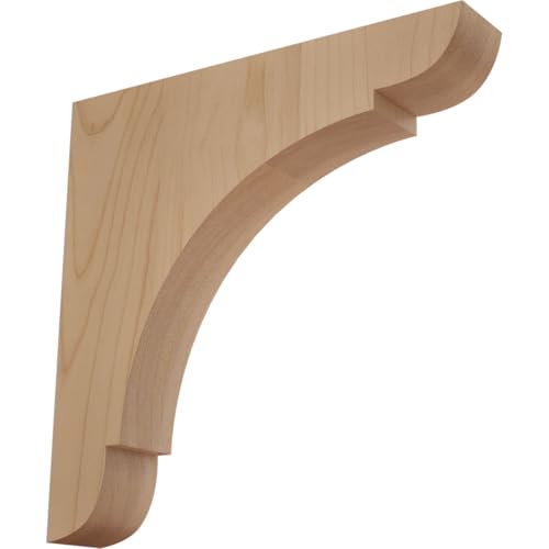 Ekena Millwork BKTW01X10X10OLAL Large Olympic Wood Wood Brackets 1 34W x 10D x 10H Alder - Image 1