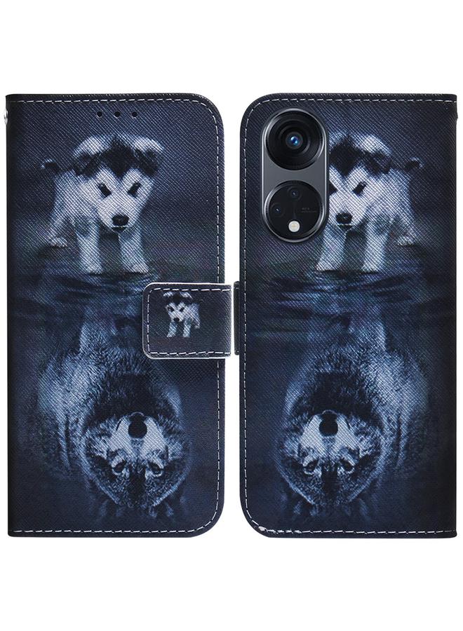 S-TOP Case For OPPO Reno8 T 5G / A1 Pro 5G Coloured Drawing Flip Leather Phone Case - Image 1