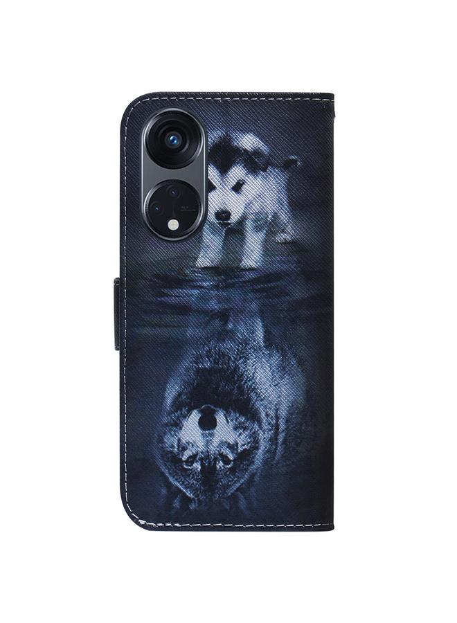 S-TOP Case For OPPO Reno8 T 5G / A1 Pro 5G Coloured Drawing Flip Leather Phone Case - Image 3
