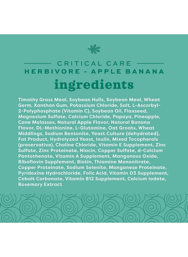 Oxbow Critical Care Herbivore, Emergency Guinea Pig Food, Rabbit Food for Recovery, Natural Apple Banana Flavor, Veterinary Formula, Critical Care for Guinea Pig Emergency Kit, 141 Grams - Image 5