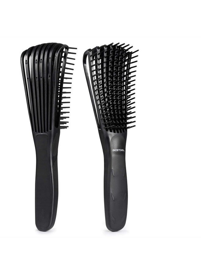 BESTOOL Detangling Brush, Detangler Brush for Natural Black/ Curly Hair Afro 3/4abc Texture, Faster n Easier Detangle Wet or Dry Hair with No Pain (Black) - Image 2