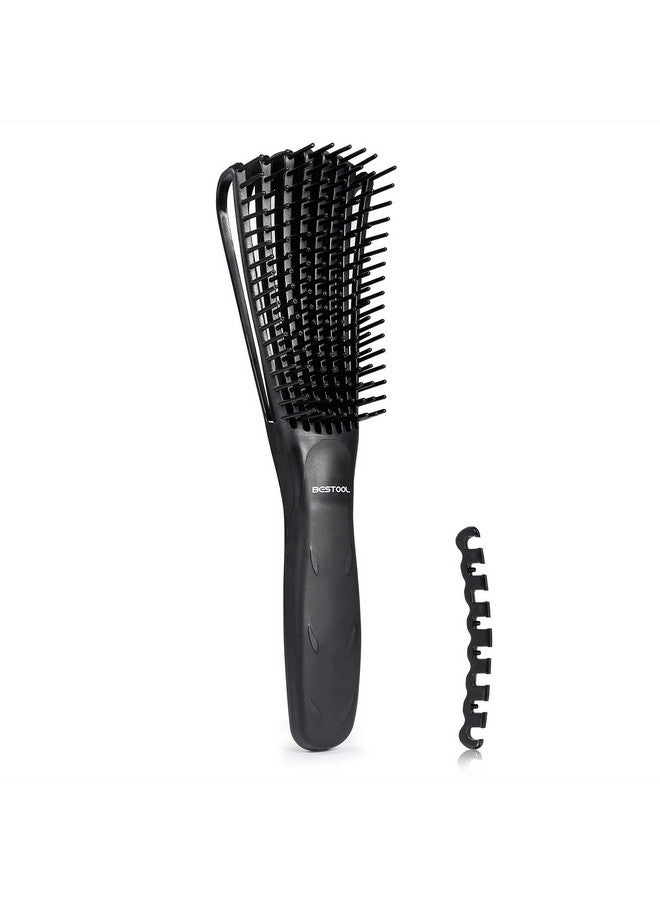 BESTOOL Detangling Brush, Detangler Brush for Natural Black/ Curly Hair Afro 3/4abc Texture, Faster n Easier Detangle Wet or Dry Hair with No Pain (Black) - Image 5