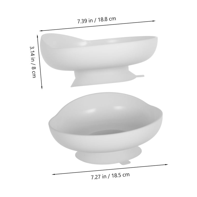 Adaptive Spill Plate with Suction Base Non Slip Self Feeding Dinnerware for Elderly Disabled Easy Clean - Image 3