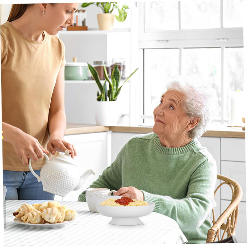 Adaptive Spill Plate with Suction Base Non Slip Self Feeding Dinnerware for Elderly Disabled Easy Clean - Image 5