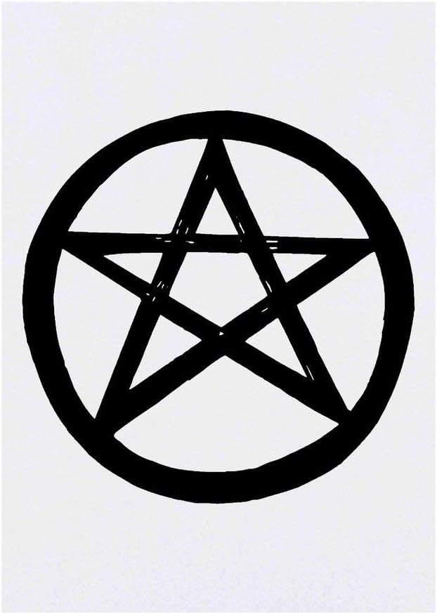 Pentagram Star Temporary Tattoo Water Resistant SkinSafe NonToxic Transfer TO00025591