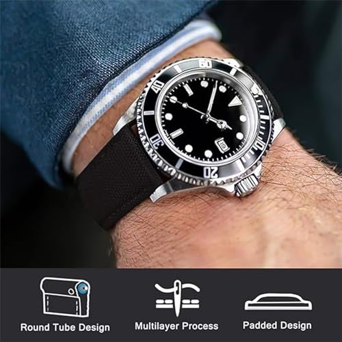 Ritche Christmas Gift 22mm Canvas Sailcloth Watch Band Quick Release Watch Strap for Men Women Watch Bands, White Elephant Gifts, Stocking Stuffers for Men - Image 3