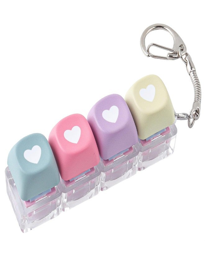 Hyekit Keyboard Fidget Toy - Creamy Stress Relief Fidget Clicker Keychain with PBT Love-Heart MOA Keycaps, Quiet Fidget Toys for Adults, Boost Focus & Calm Anxiety at Work, Travel(1-Pack) - Image 1